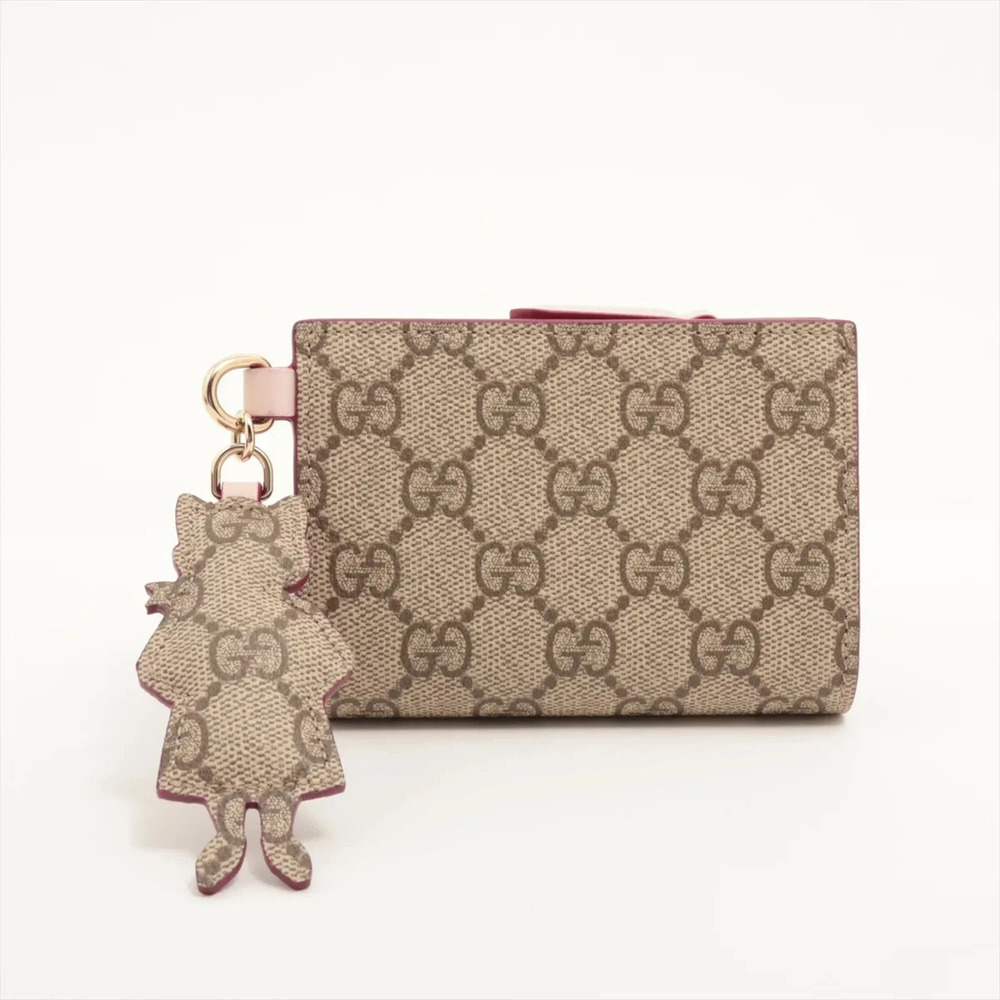 Gucci x Yuko Higuchi Collaboration Double G Bicolor Small Wallet Leather GG S... - Picture 2 of 8